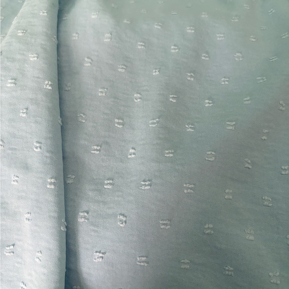 Womens Light Blue Top with Dotted Swiss Appliqués NWOT - Picture 2 of 2